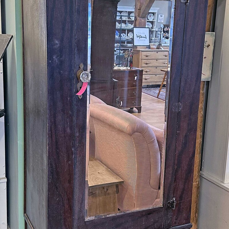 Vtg Cedar Lined Armoire
Solid Mahogany/w Oak
Has Mirror on Front, Hanging Bar Inside
 34 Inches Wide 20 Inches Deep 74 Inches High