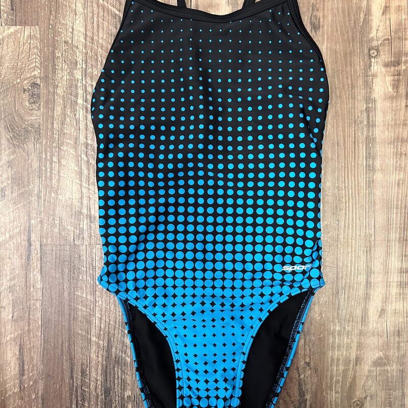 Sporti Dot Swimsuit Y28, Blue, Size: Youth L