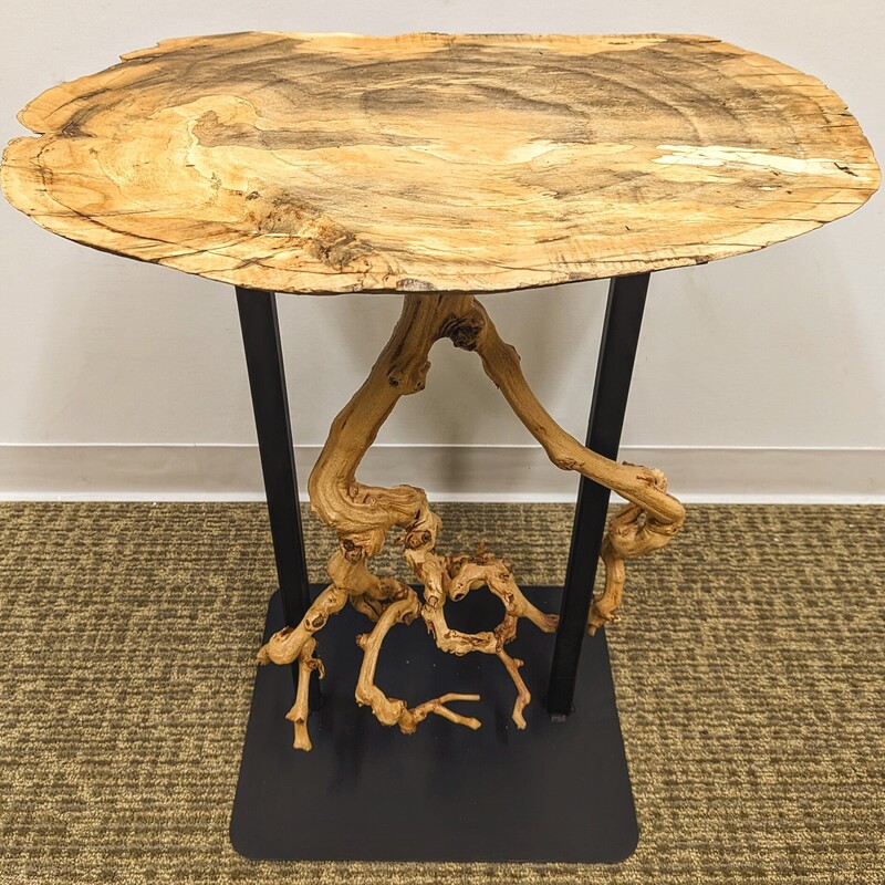 Live Edge Driftwood Accent Table
Tan Brown Black Size: 22.5 x 15.5 x 27.5H
Handmade by local artist