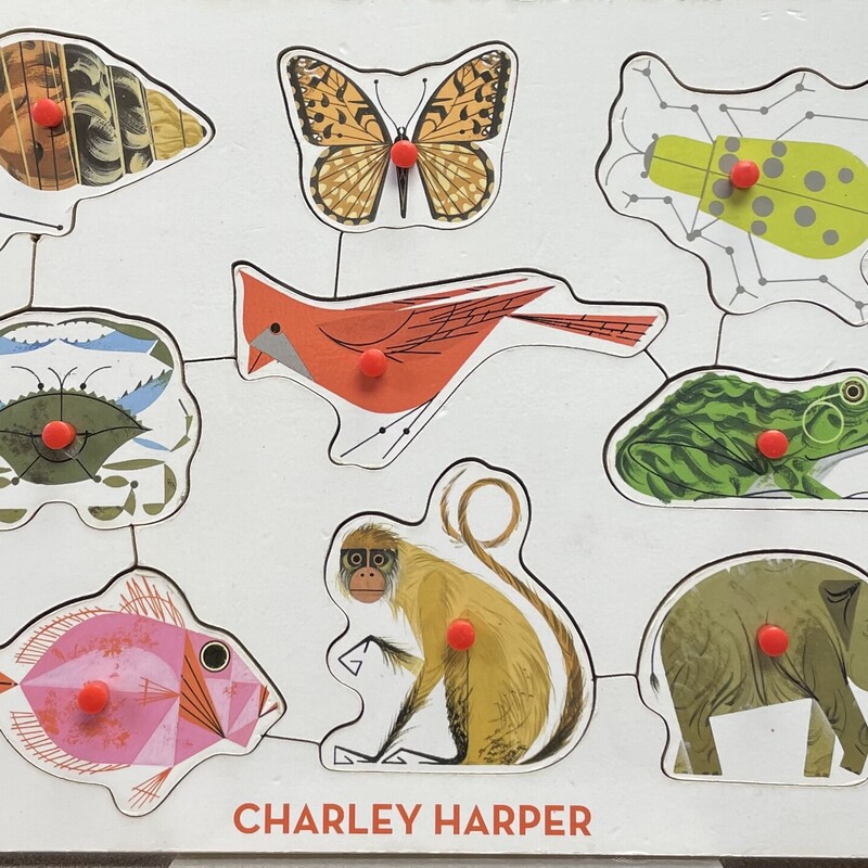 Charley Harper Peg Puzzle, Multi, Size: Pre-owned