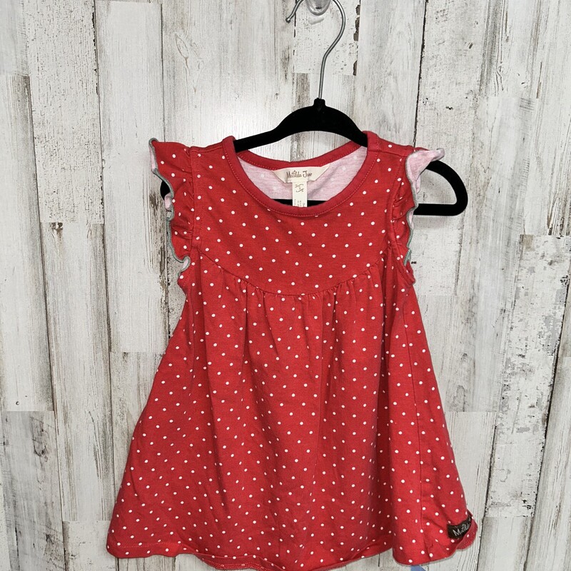 2T Red Polka Dot Dress, Red, Size: Girl 2T