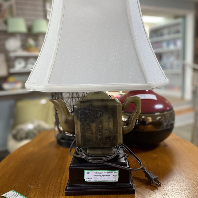 Jap Marble Teapot Lamp