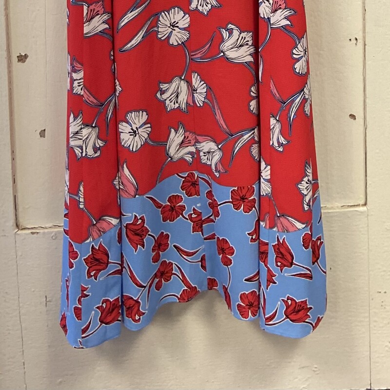 RedOrg Blu Floral Dress<br />
Red O/B<br />
Size: 12 - P
