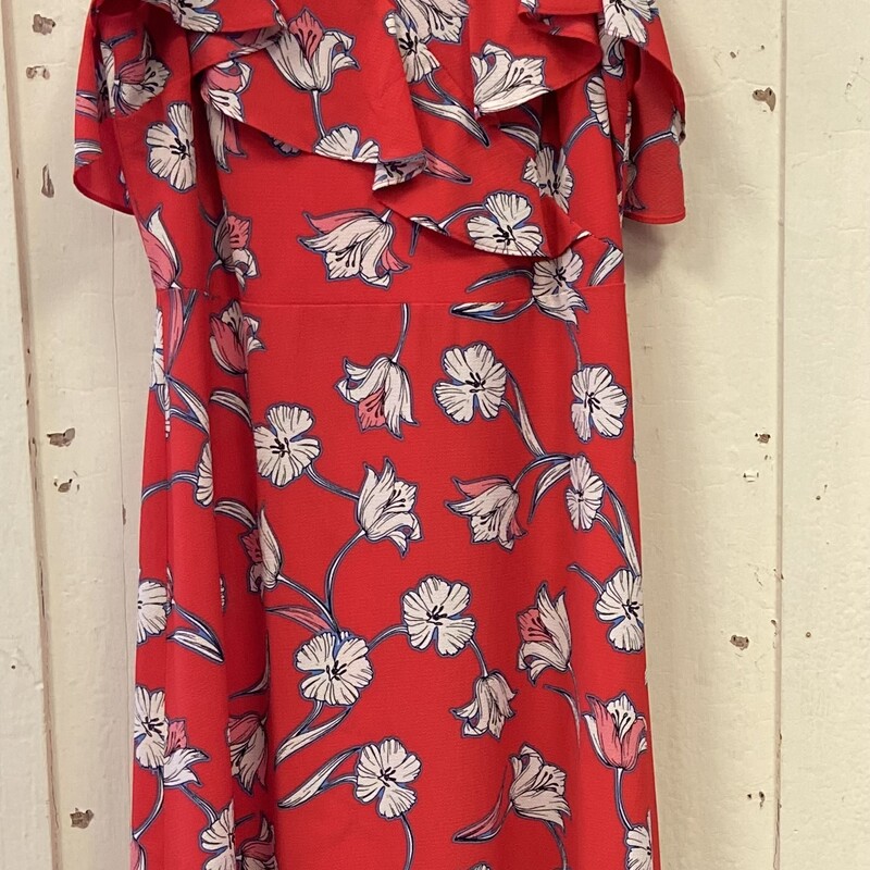 RedOrg Blu Floral Dress<br />
Red O/B<br />
Size: 12 - P