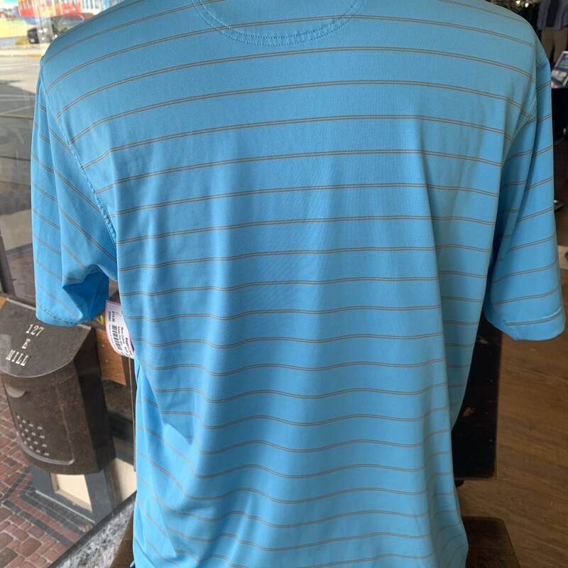 Adidas Polo Shirt, Blu/Gry, Size: M<br />
All sales are final.<br />
Pick up in store within 7 days of purchase.<br />
or<br />
Have it shipped.<br />
Thank you for shopping with us:)
