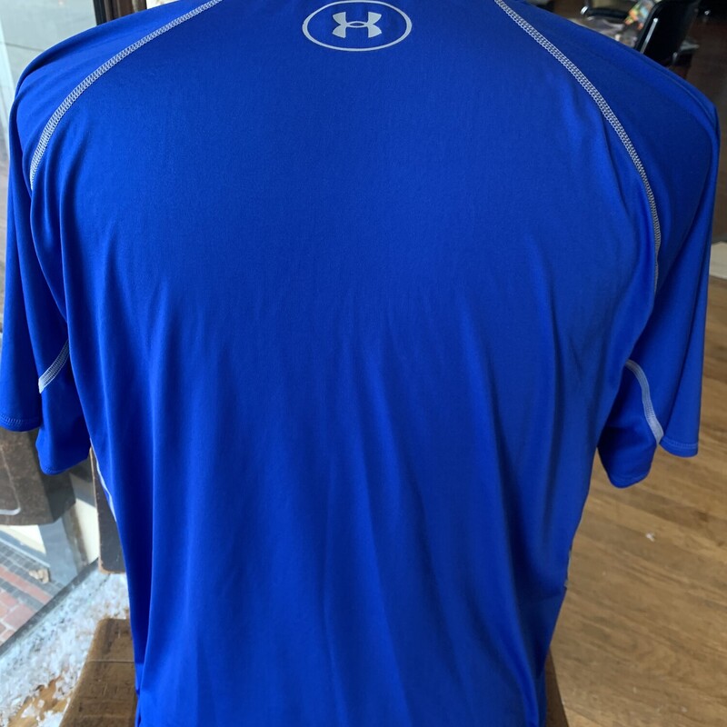 Under Armour T Shirt, Blue, Size: 4X<br />
All sales are final.<br />
Pick up in store within 7 days of purchase.<br />
or<br />
Have it shipped.<br />
Thank you for shopping with us:)