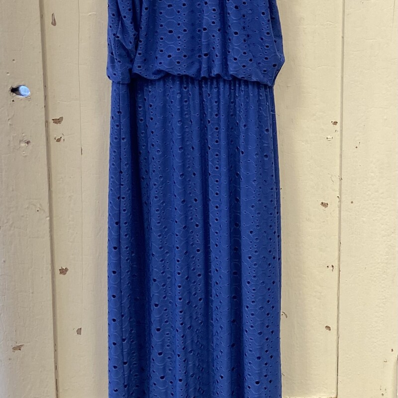 Blue Eyelet Maxi Dress<br />
Blue<br />
Size: Medium