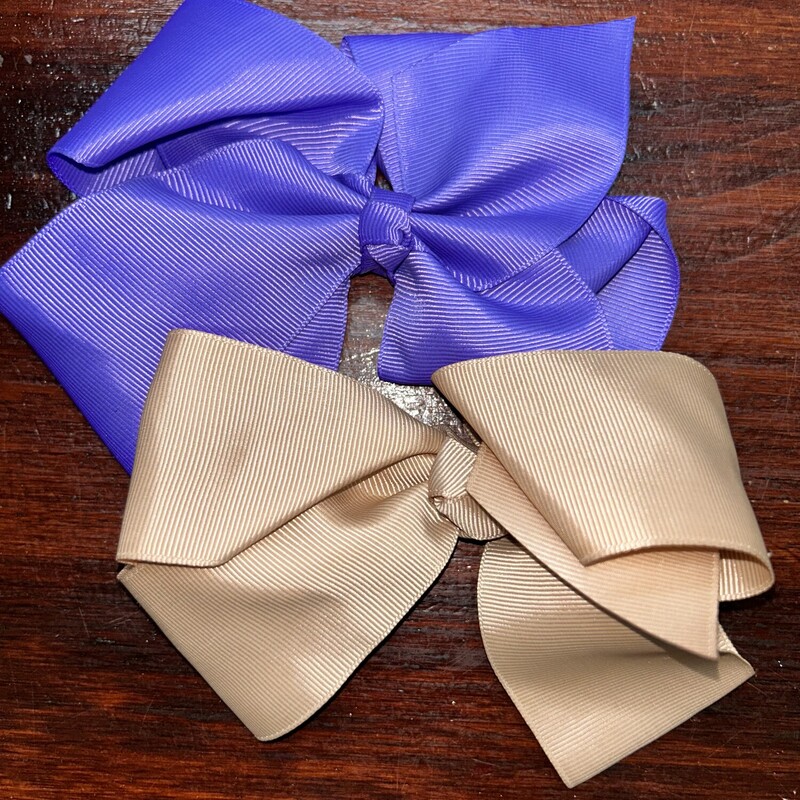 2pk Med Lilac/Beige Bows, Lilac, Size: Bows