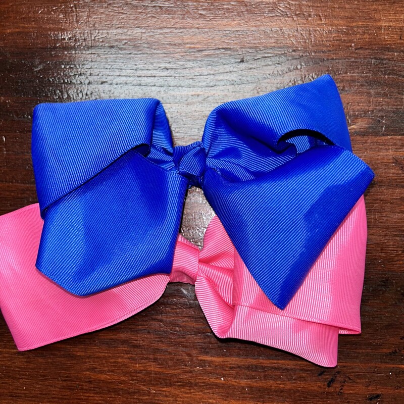 2pk Pink/Blue Large Bows, Pink, Size: Bows
