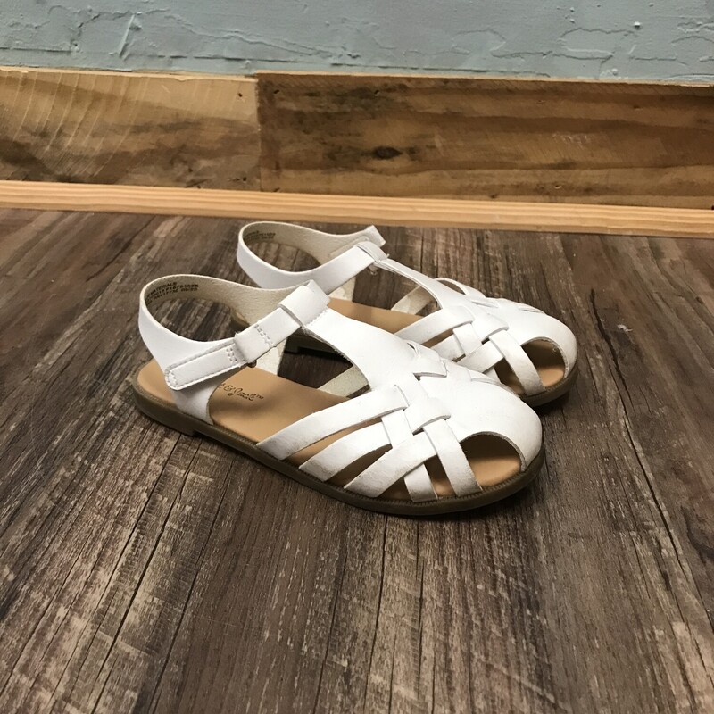 Cat & Jack Braided Sandal, White, Size: Shoes 12