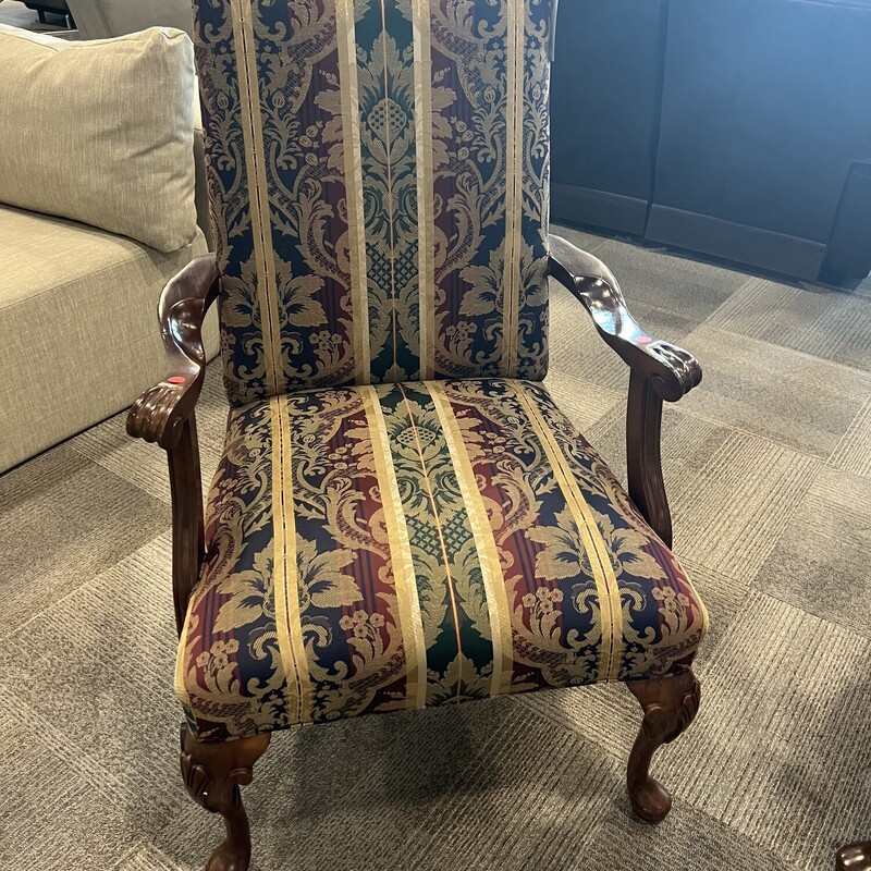 Floral Wood Arm Chair