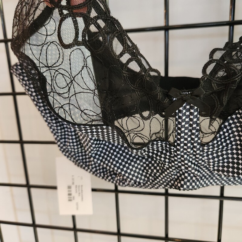 Nessa Bra, Blk/whi, Size: 36G