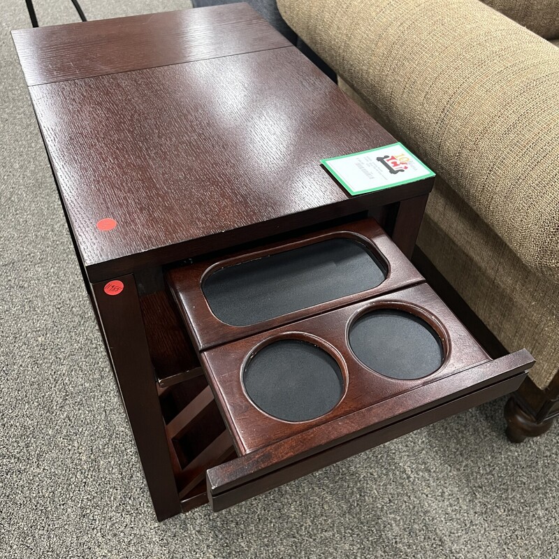 End Table with Cup Holder