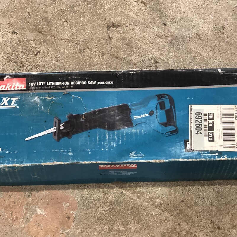 Makita XRJ04Z 18V LXT Lithium-Ion Cordless Variable Speed Reciprocating Saw (Tool-Only). No Battery or Charger.

*BARE TOOL ONLY*

*NEVER USED*
