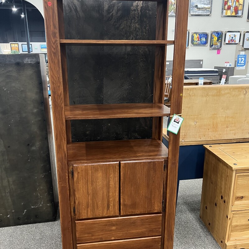 Wood Shelf W/ Cabinet