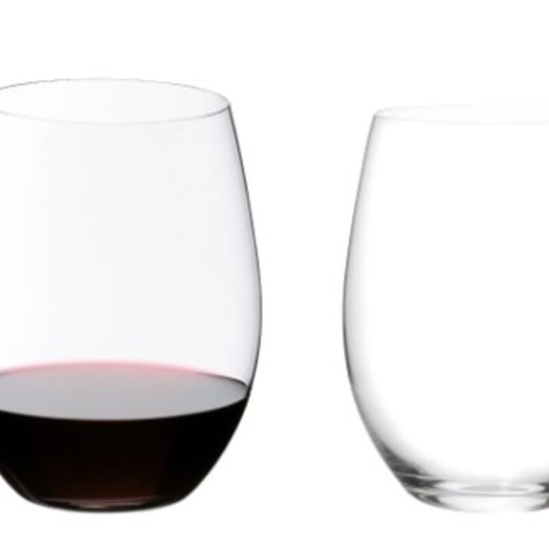Set of 2 Riedel Cabernet Stemless Wine Glasses
Clear Size: 3.5 x 5H
Original box included