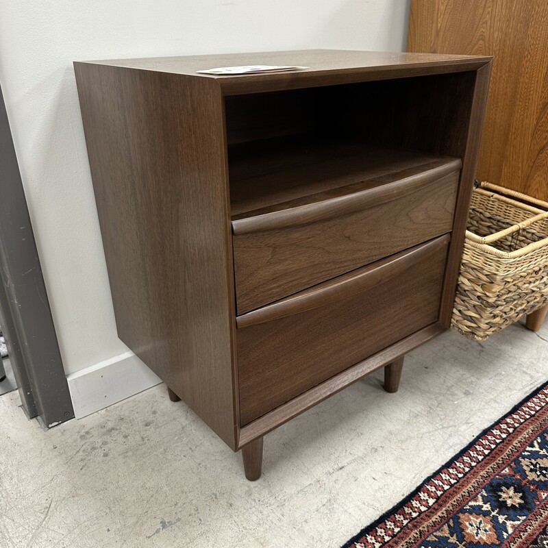 Mid Century Modern Style Nightstand by Article Furniture, 2 Drawers
Size: 20L x 15D x 25H