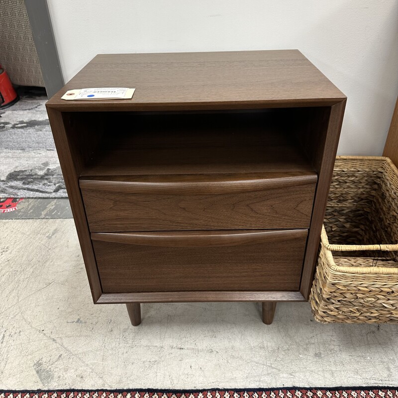 Mid Century Modern Style Nightstand by Article Furniture, 2 Drawers
Size: 20L x 15D x 25H