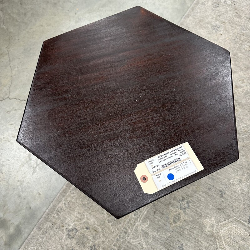 Lift Top Moroccan Wood Table, Mahogany
Size: 18x21