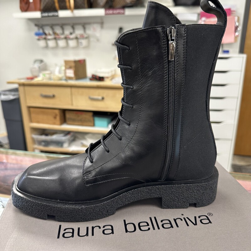 Laura Bellariva Black Boots, Made in Italy. New in original box and never used!<br />
Size: 9-10