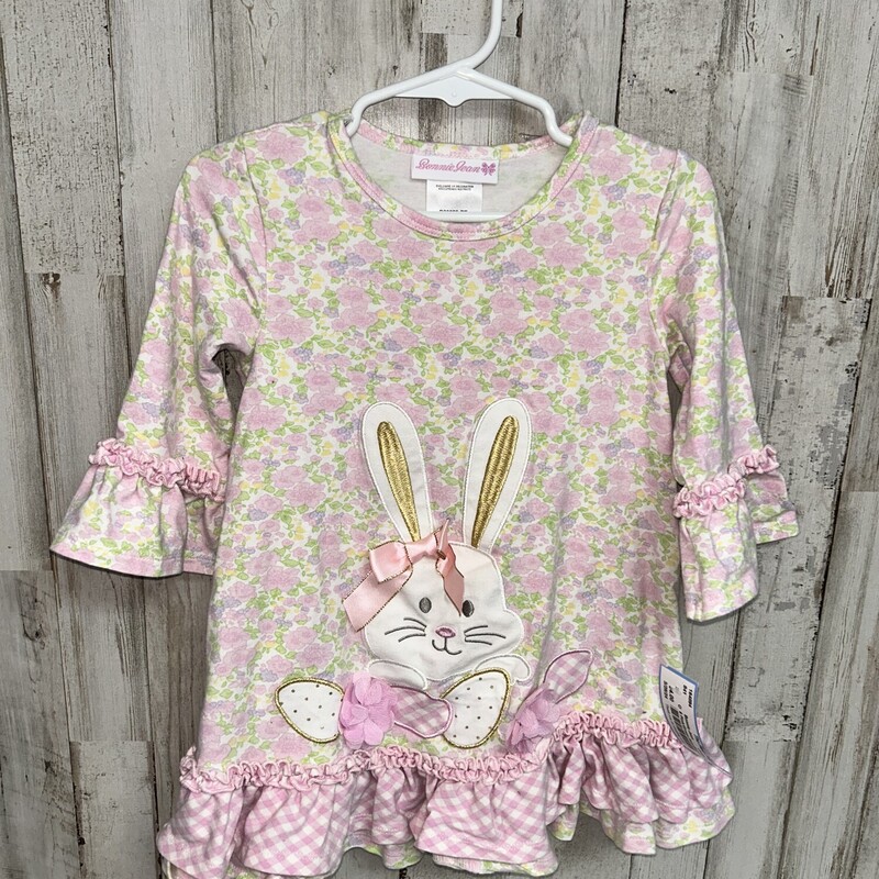 5 Pink/Green Print Bunny, Green, Size: Girl 5T