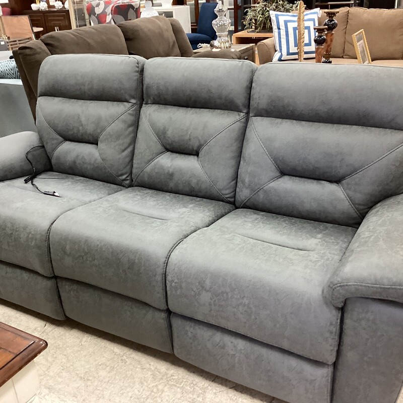 Gray Dual Recliner Sofa