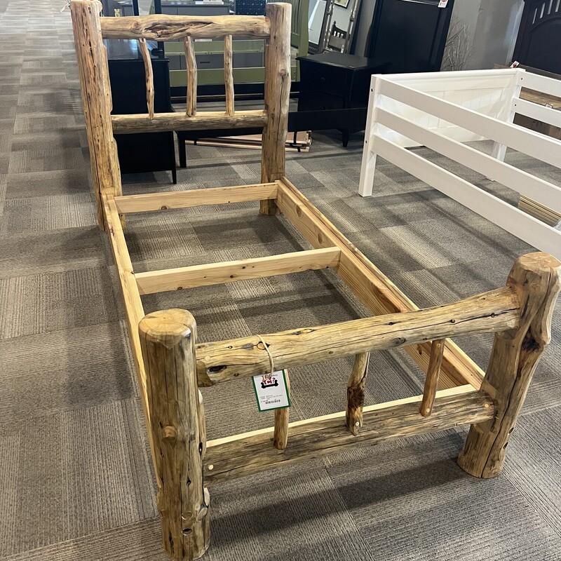 Custom Log Twin Bed