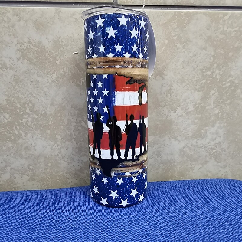 God Bless America Sublima, Blue, Size: 20oz