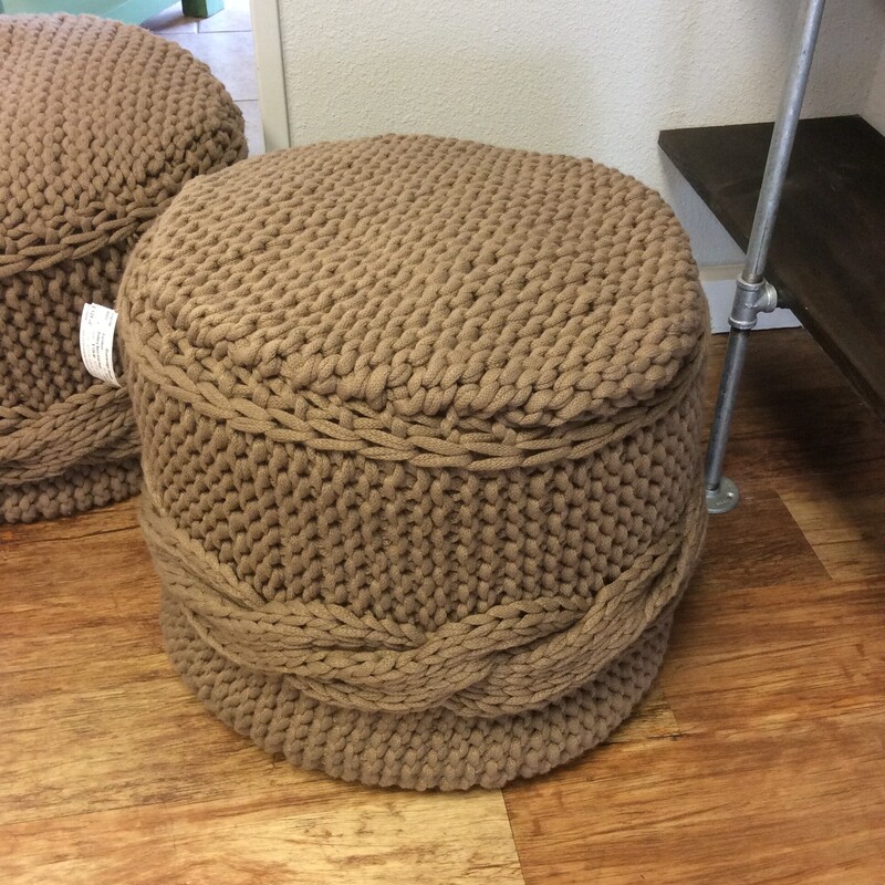 Pottery Barn Knit Poof