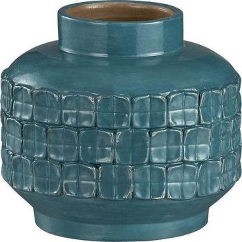 Crate & Barrel Vianni Vase
Blue Gray Size: 9 x 8.5H