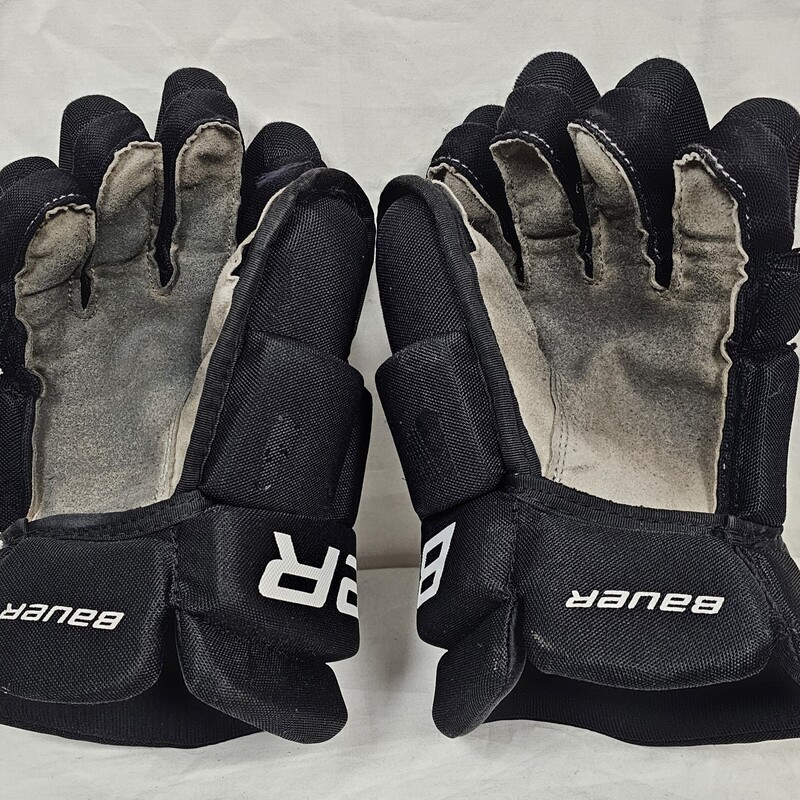 Pre-owned Bauer Team Black Hockey Gloves, Size: 12