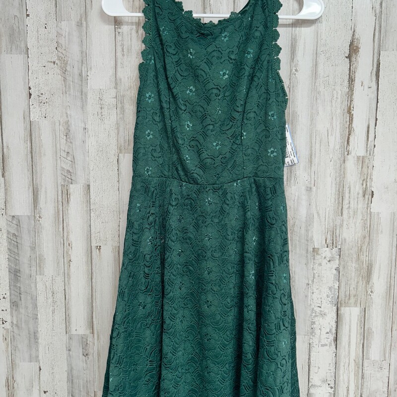 M Green Floral Lace Dress, Green, Size: Ladies M
