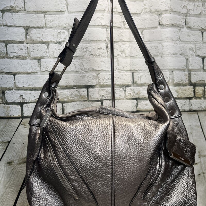 Perlina  Patricia, Pewter, Size: Lg Hobo