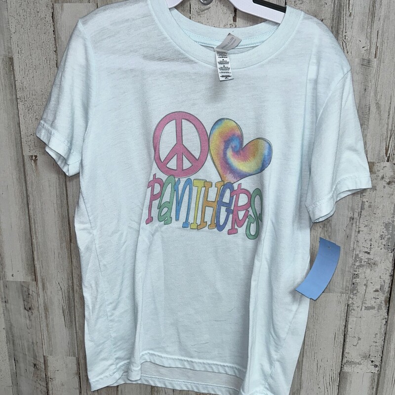 10/12 Peace Love Panthers, Blue, Size: Girl 10 Up