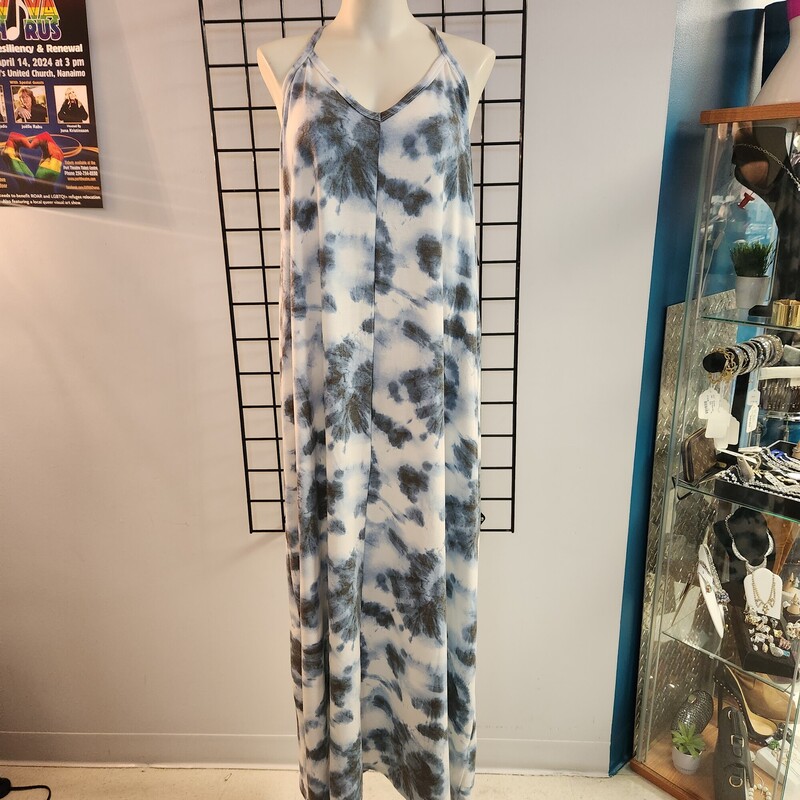 Zenana Dress NEW, Whi/blu, Size: 3X