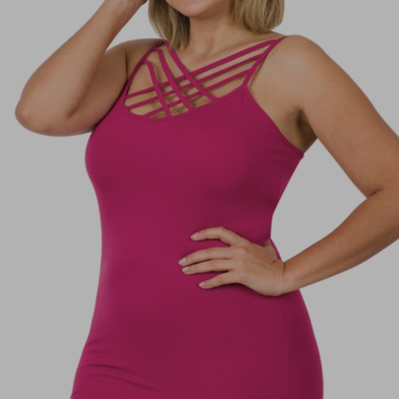 Zenana Tank NEW, Fushia, Size: 1X/2X