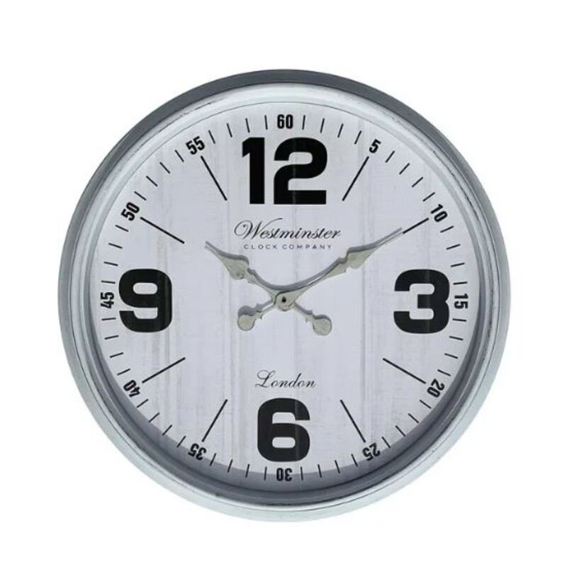 Westminster Distressed Wall Clock
White Gray Black Size: 30diameter