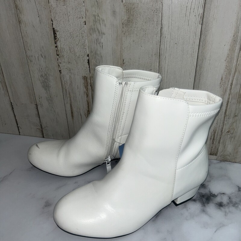 Y2 White Zip Boots