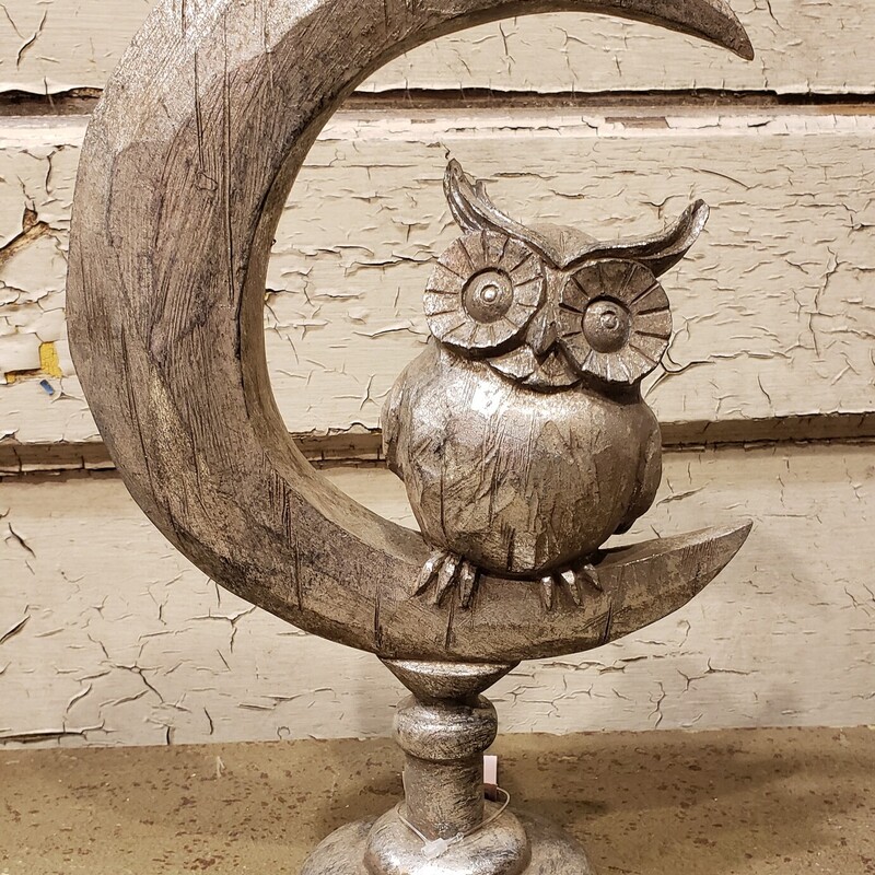 Owl In Moon Decor