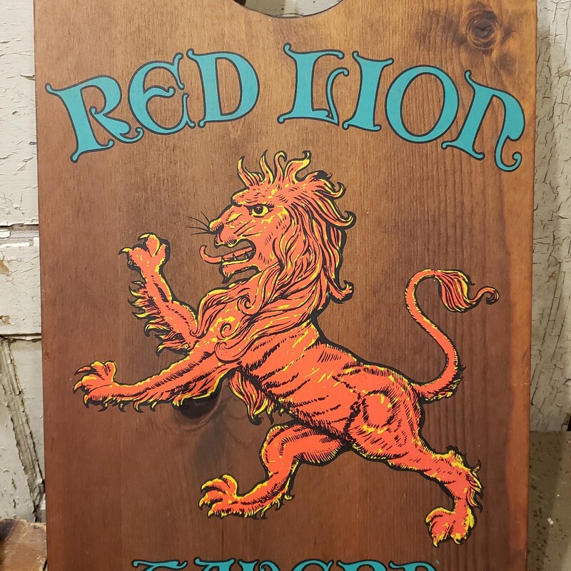 Red Lion Tavern Plaque, Wood, Size: None