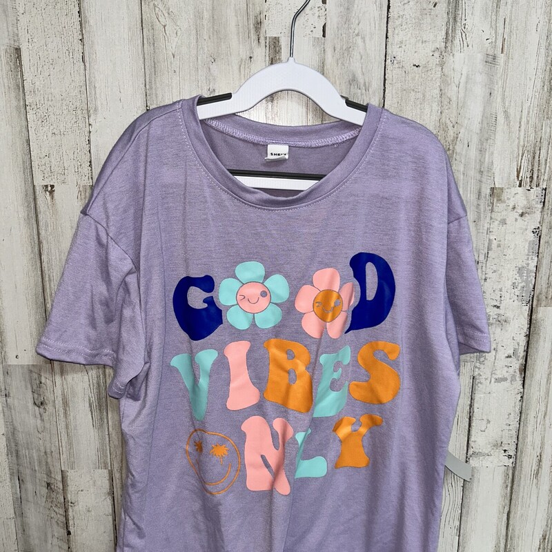 11/12 Lilac Good Vibes Te, Purple, Size: Girl 10 Up