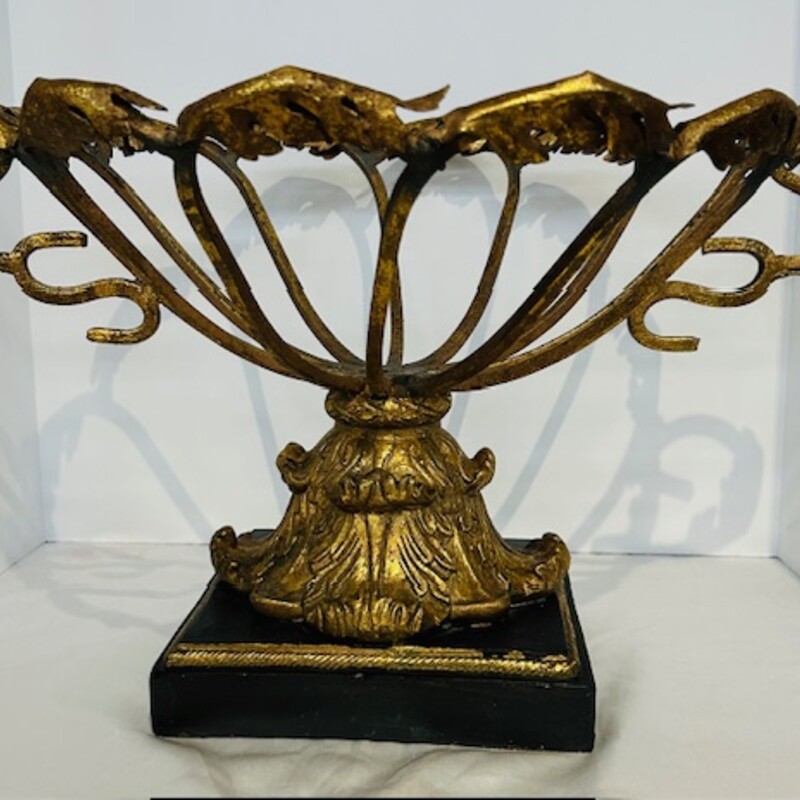 Ornate Open Pedestal Bowl
Gold Black
Size: 20x11.5H