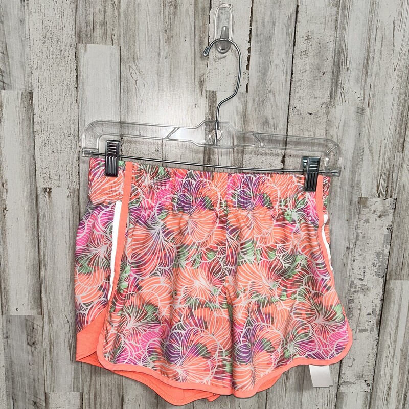 14/16 Coral Printed Short, Pink, Size: Girl 10 Up