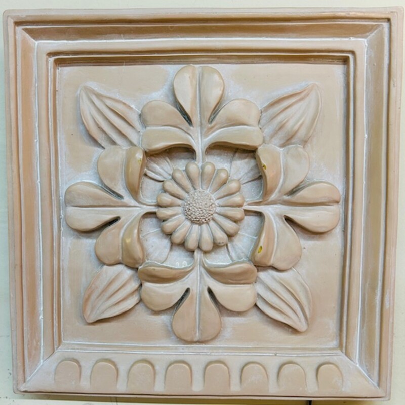 Resin Floral Wall Tile
Tan White Size: 9 x 9H