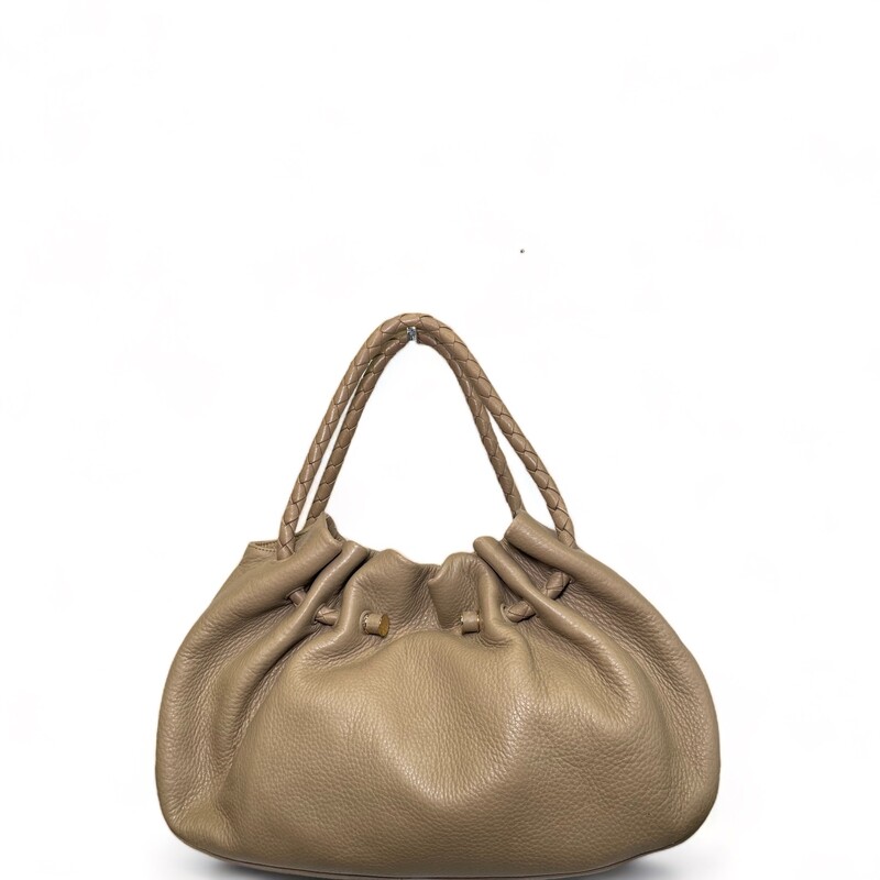 Bottega Veneta Braided Hobo
This slouchy and gorgeous Bottega Veneta Cervo Hobo Bag makes a perfect everyday carryall. This chic bag features luxurious dark brown deerskin with braided details and a spacious interior.
Dimensions:
19 L (from longest point) x 6 W x 14 H
Handle Drop: 5
