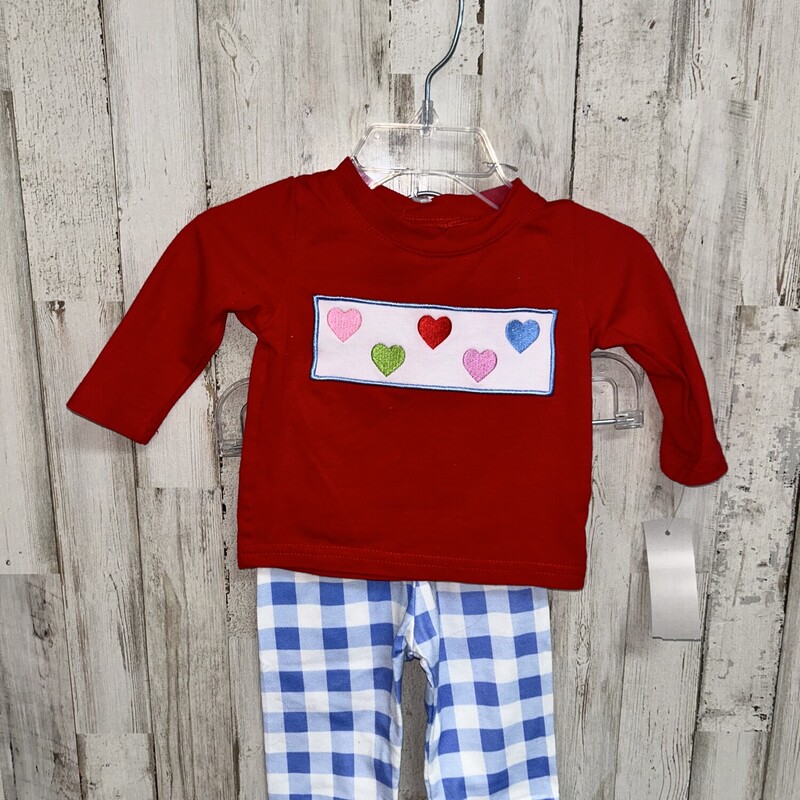 0/3M 2pc Red Heart Set
