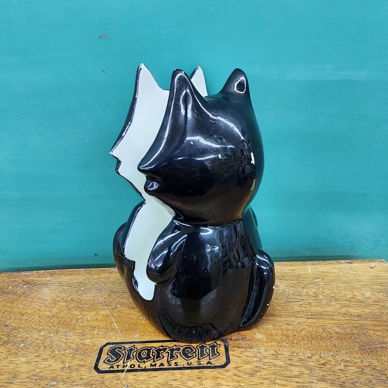 Felix Napkin Holder, Black, Size: Ceramic
