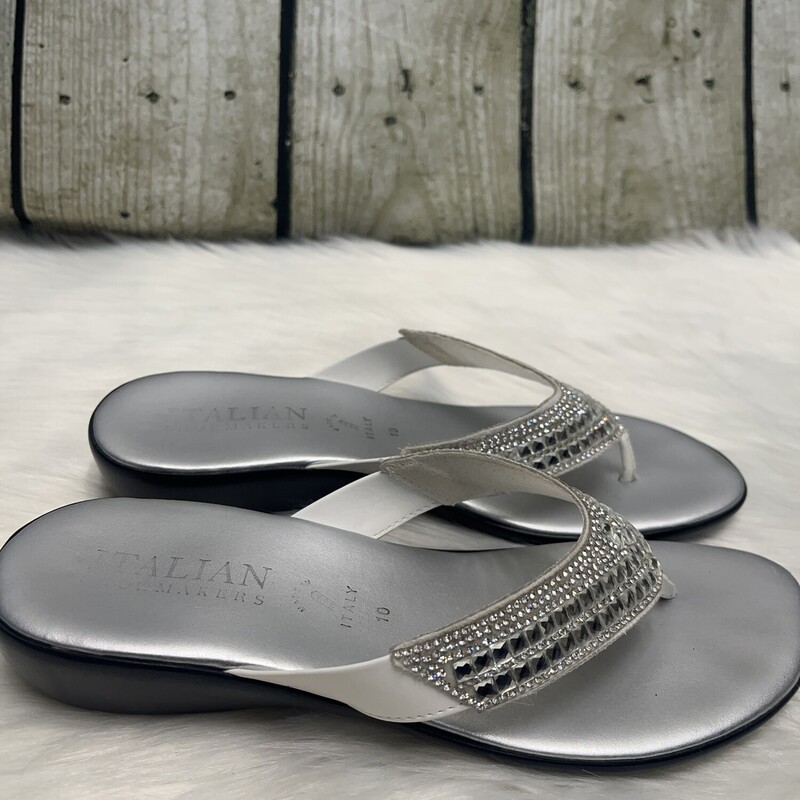 Italian Shoe, Silver, Size: 10