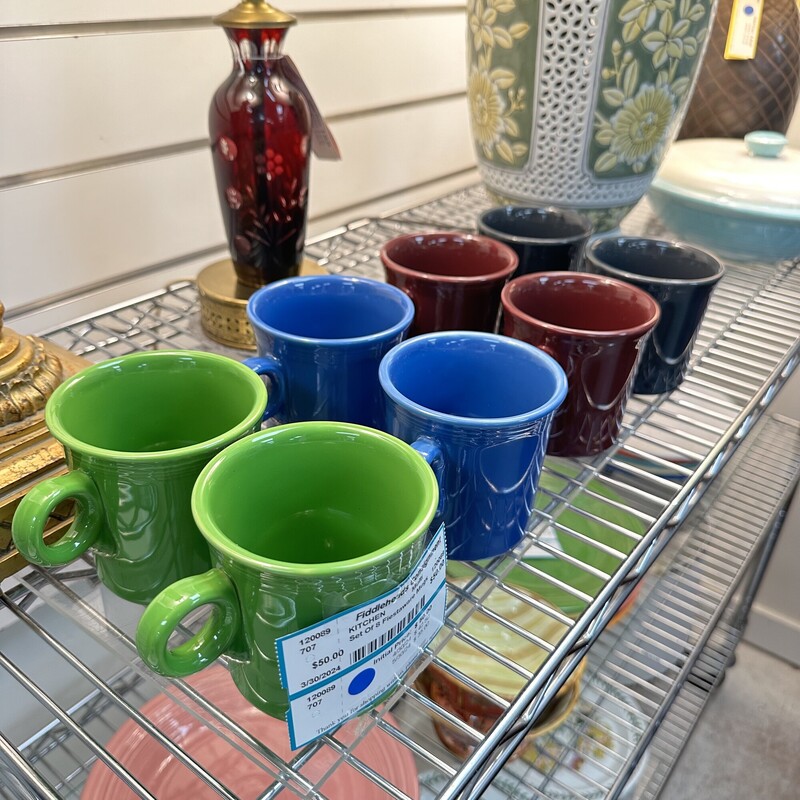 Set Of 8 Fiestaware Mugs