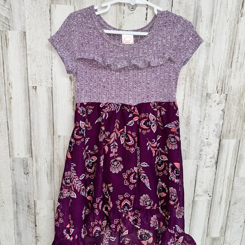 4/5 Purple Knit Floral Dr